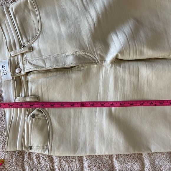 AGOLDE leather pants size 27 beige - Picture 8 of 14